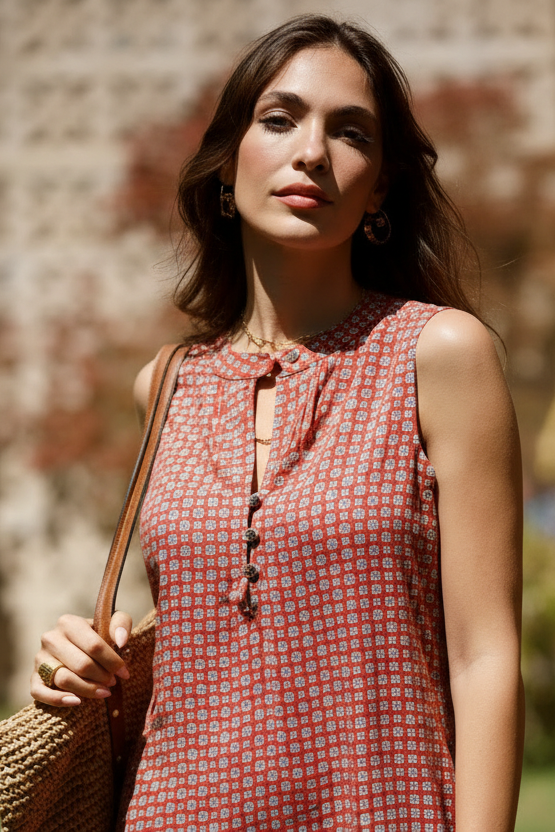 שמלת בוני קצרה טרקוטה