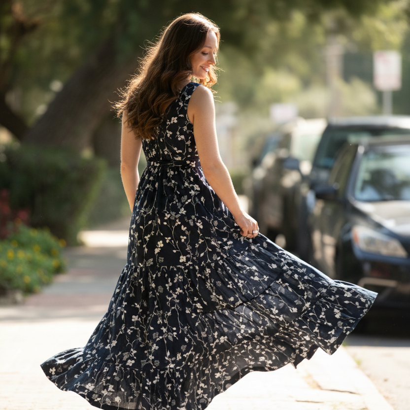 שמלת קארי כחול נייבי