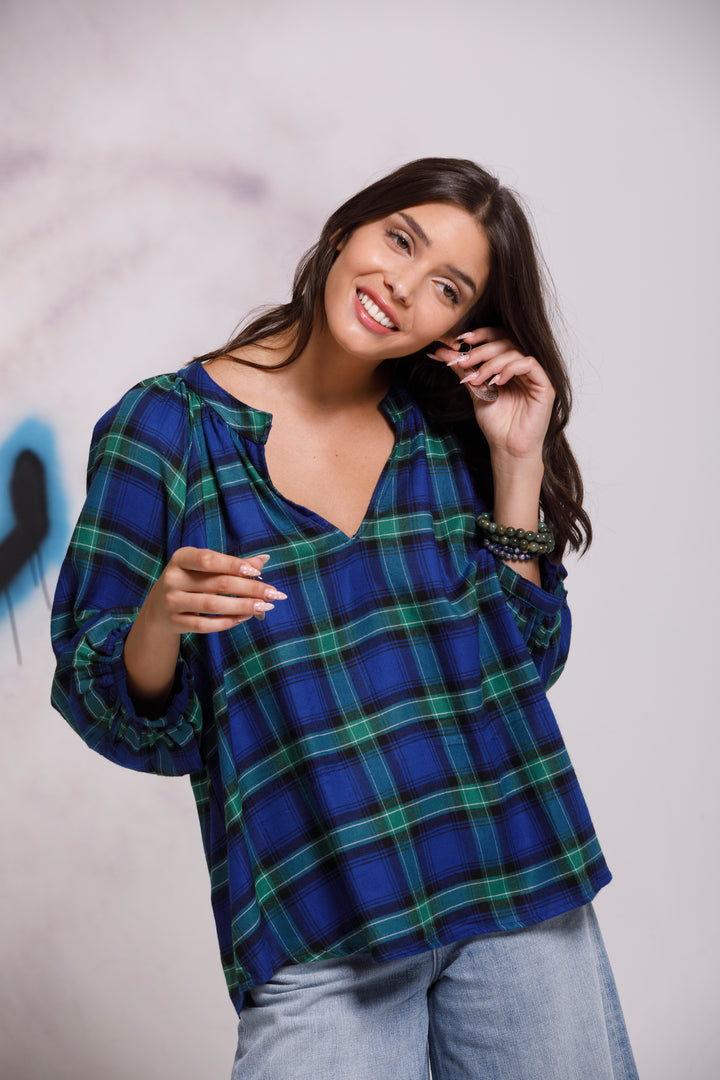 חולצת זואי משבצות