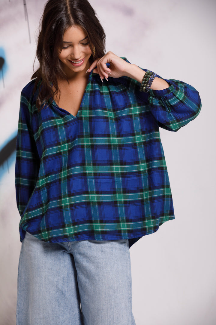 חולצת זואי משבצות