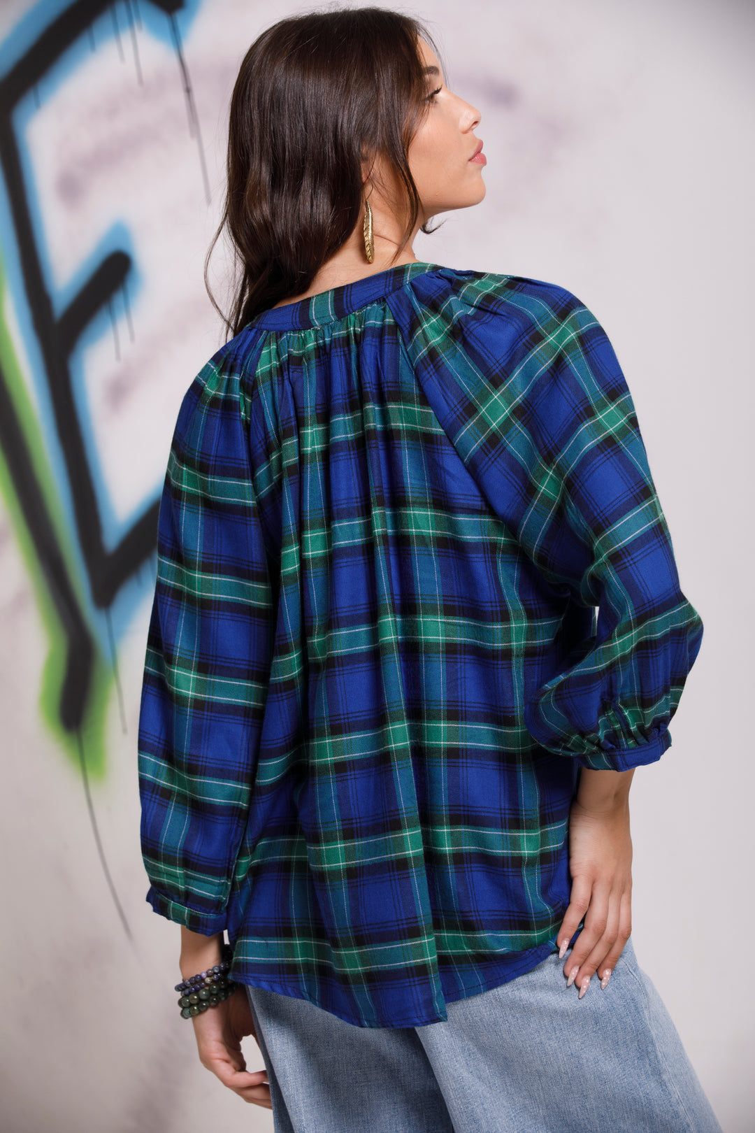 חולצת זואי משבצות