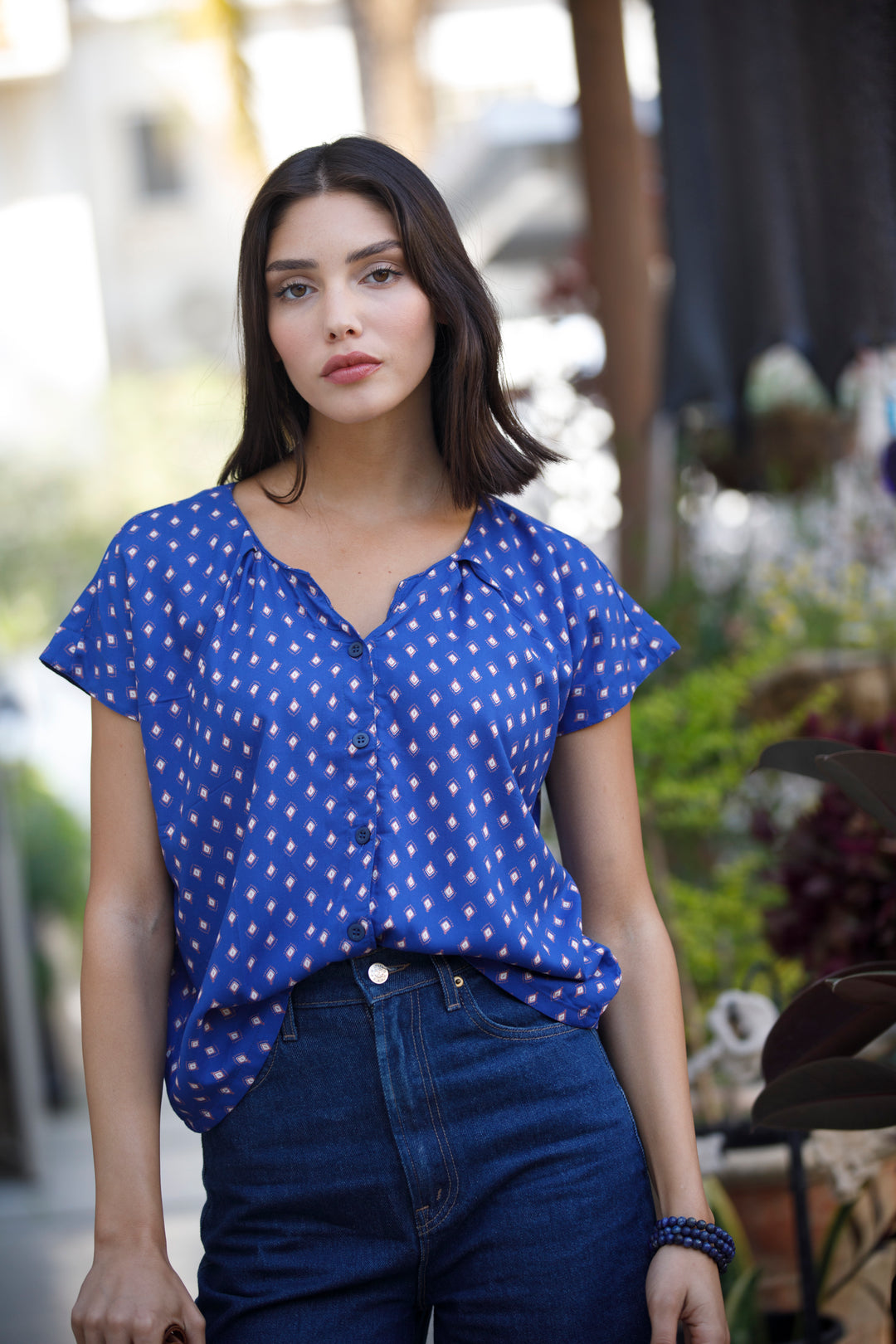 חולצת איימי כחולה