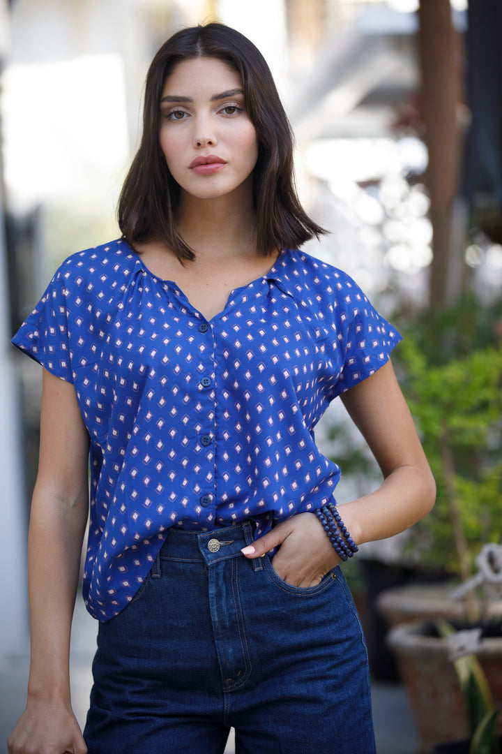 חולצת איימי כחולה