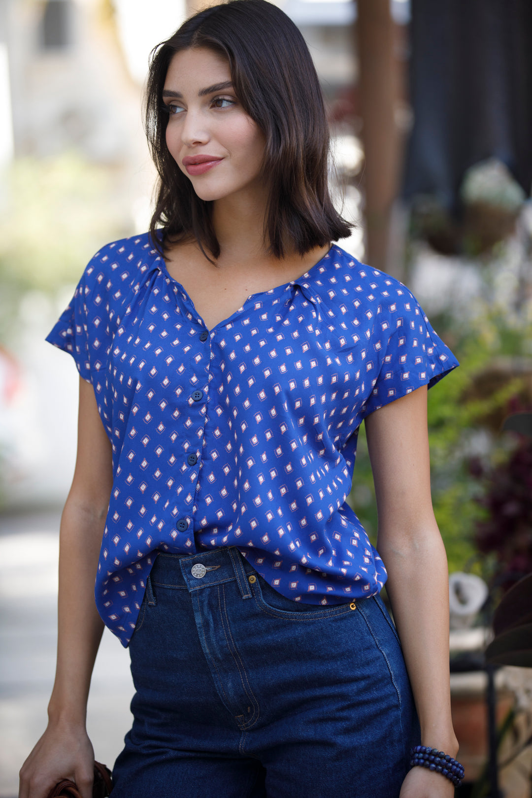 חולצת איימי כחולה