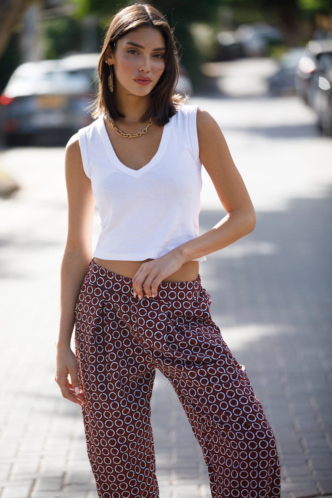 מכנס סקיי בורדו