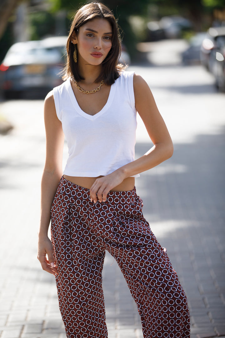 מכנס סקיי בורדו