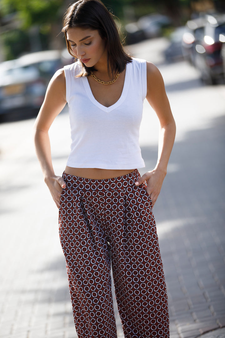 מכנס סקיי בורדו