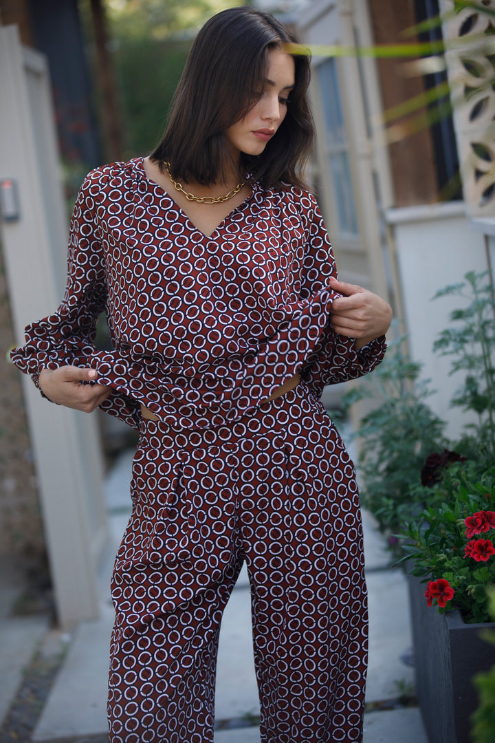 מכנס סקיי בורדו