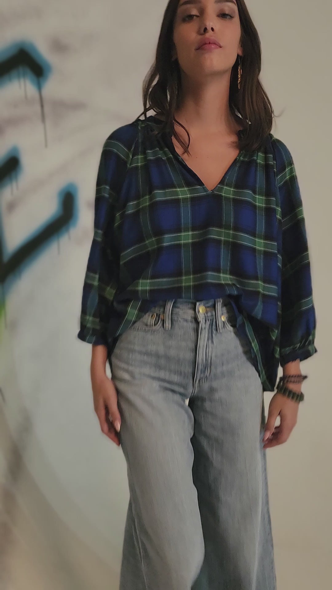 חולצת זואי משבצות